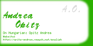 andrea opitz business card